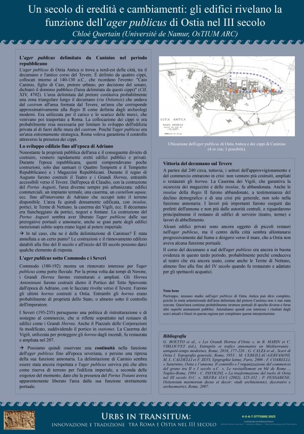 Un secolo di eredit�� e cambiamenti: gli edifici rivelano la funzione dell���ager publicus di Ostia nel III secolo - Chlo�� Quertain