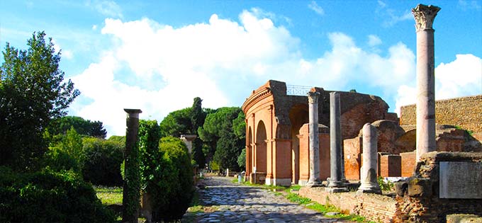 Decumanus Maximus and Theatre panorama