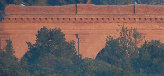 Brick facade of the highest part of the cavea of the Theatre, 1st century BC-4th century AD
