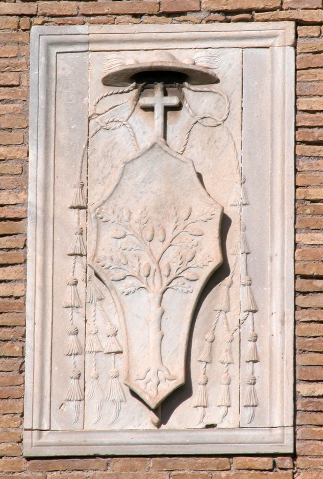 Coat of arms of Giuliano della Rovere from his Castle in Ostia Antica
